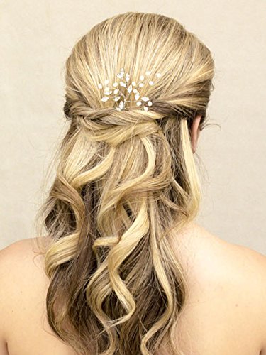 Unicra Wedding Hair Pins Hair Set Jewelry Decorative Wedding Hair Accessories For Brides And Bridesmaids Pack Of 2 (Silver) #TOP3