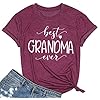 Grandma-T-Shirt-Women-Best-Grandma-Ever-Shirt-Letter-Print-Short-Sleeve-Grandmother-Tees-Tops Grandma T Shirt Women Best Grandma Ever Shirt Letter Print Short Sleeve Grandmother Tees Tops Purple