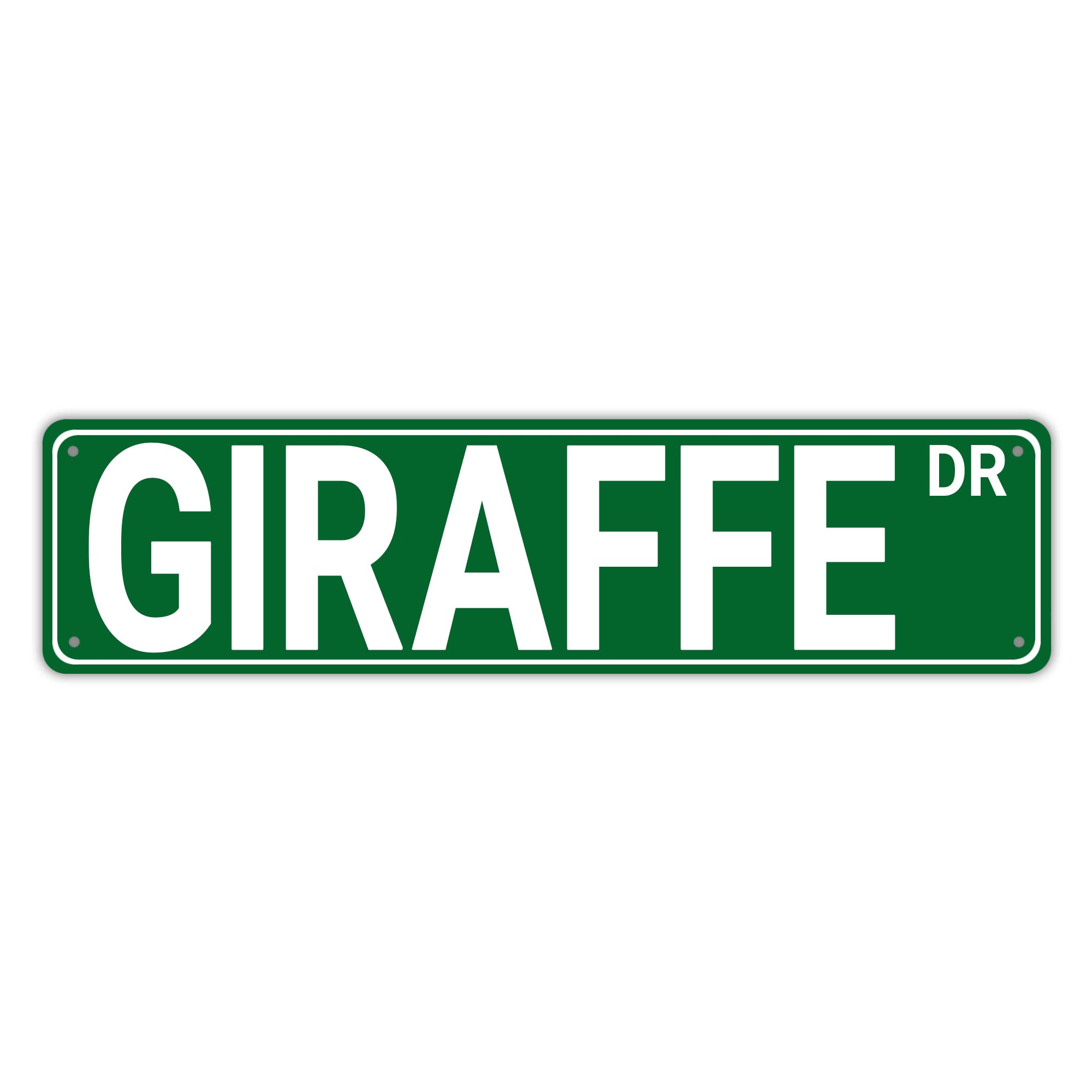Giraffe Dr Retro Tin Signs Aluminum Home Exit Sign Kitchen Garden Wall Front Door Coffee Decor 4x16 Inch