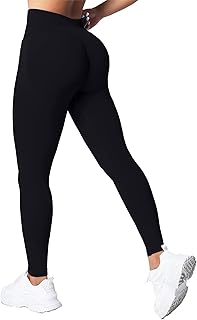 سروال يوغا ضيق للتمارين الرياضية والجري بدون خياطة بخصر متوسط الارتفاع للتحكم في البطن ورفع المؤخرة للنساء من يوكانا