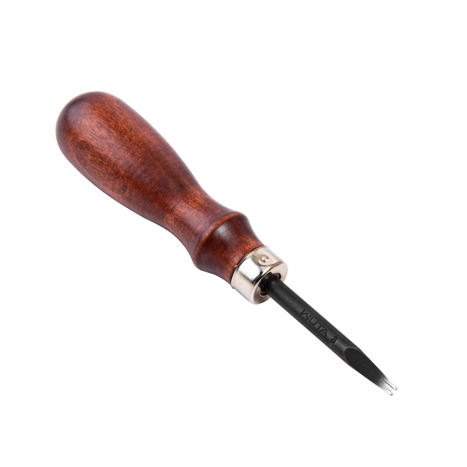WUTA 1.2mm Edge Beveler Leather Tool High Carbon Steel Edge Skiver Wood Handle Leather Crafting Tools for Beveling Size 3,1.2mm