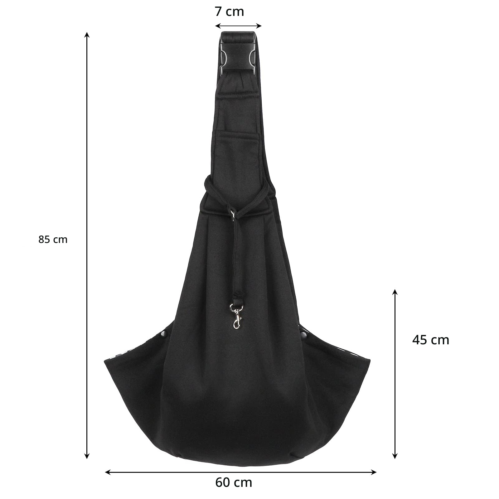 Sac de Transport pour Chien et Chat Bandoulière Réglable Sac Transport Chien Sac à Bandoulière Mains Libres Sac Transport Petit Chien pour Petit Moyen Animaux Jusqu’à 7.5kg
