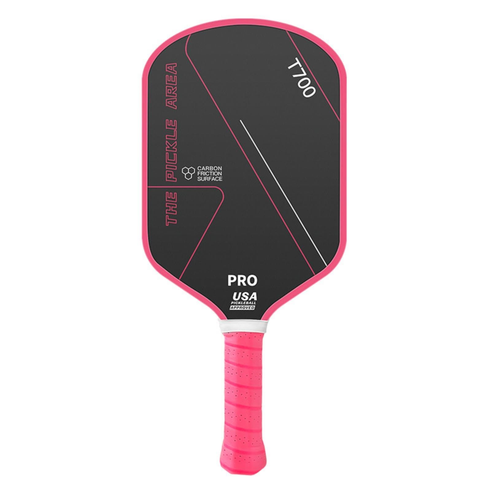 Paddle Racket with Carbon Friction Surface Pickleball Association Approved Carbon Fiber Paddle Racket Textured Sports Gear Goods Rose Red-picture-32