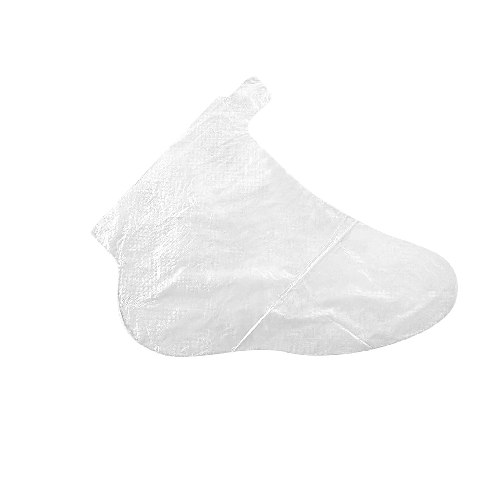 100 Calcetines Desechables de Plástico para Pedicura, Tratamiento de Cera de Parafina, Revestimiento de Baño de Cera para Pies, Máscara Transparente，Incluye pegatinas
