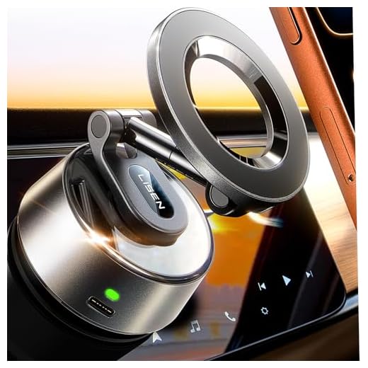 LISEN SuctionPro Phone Holder for Car【Auto Vacuum 3.0】, Magnetic Phone Holder with Suction Cup, Car Mount for Magsafe Universal Car Accessories Gifts for Men Women for iPhone 17 Pro Max Air 16 15 14