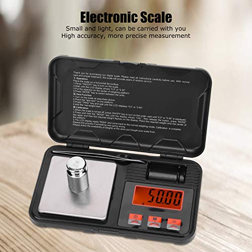 Digitale zakweegschaal, 200g/0,01g sieraden gram schaal, draagbare reisvoedselweegschaal met lcd-scherm voor gouden… - Afbeelding 3