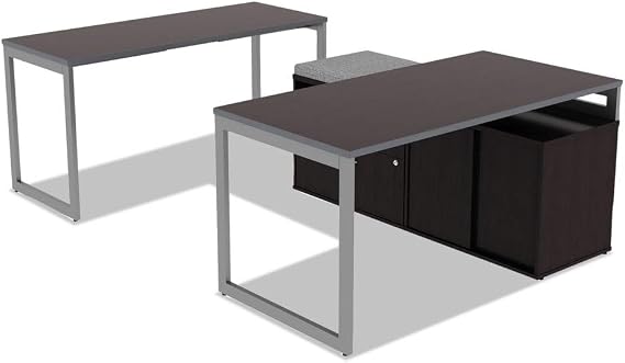 Alera Reversible Laminate Table Top, Rectangular, 59.38w X 29.5d, Espresso/Walnut