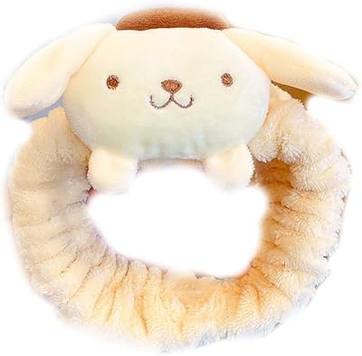 Hofar Face Wash Headband Hairband with Cute Dog Coral Fleece Cartoon Creative Hair Accessories