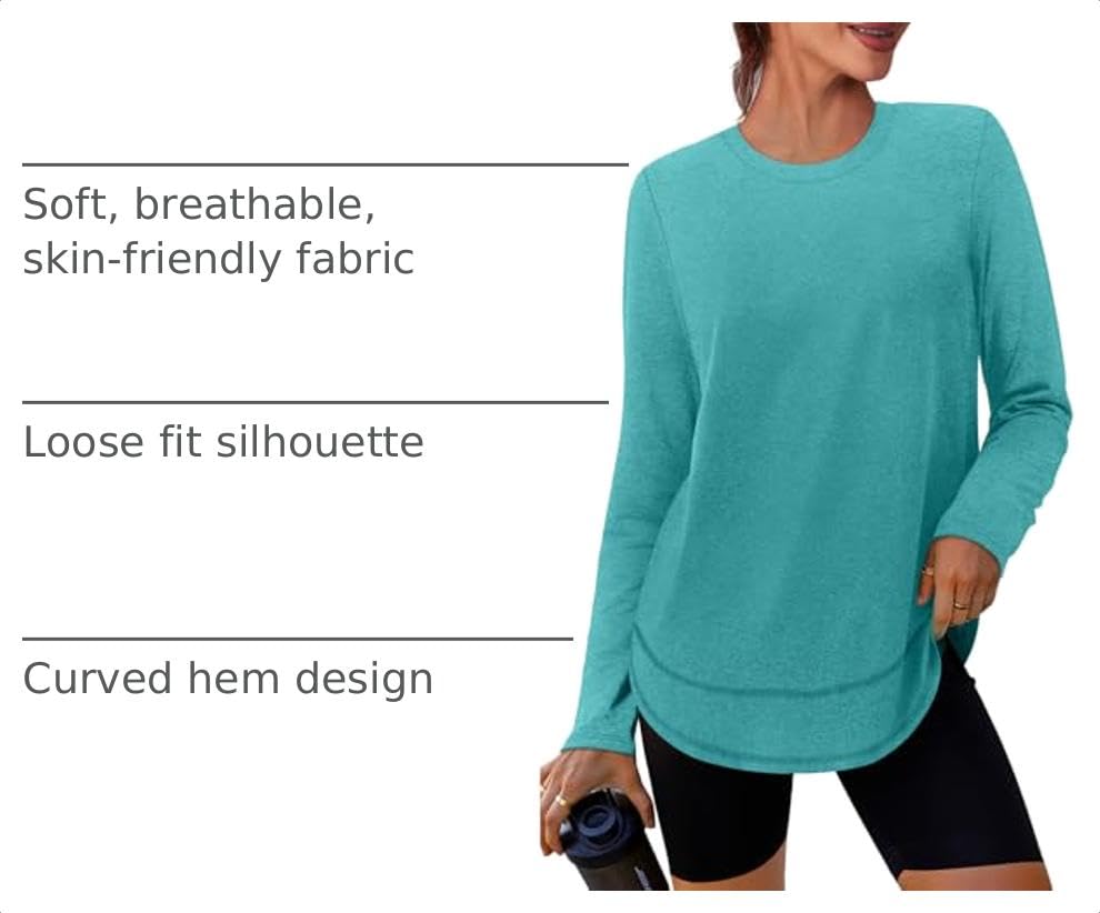 Image of XIEERDUO Women's Workout Tops Long Sleeve Shirts Sun Protection UPF 50+ Quick Dry Shirts for Hiking Running S-3XL