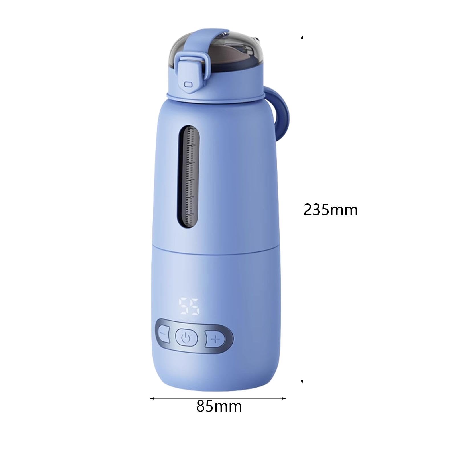Calientabiberones Portátil, Recargable, con Control de Temperatura, Calientaleches para Bebés, Ideal para Viajes, Actividades Al Aire Libre Y Picnics, azul 300ml, tal como se describe