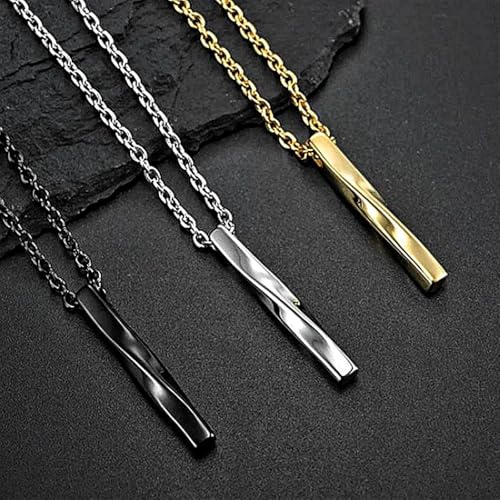 Collar largo hombre para evitar accesorios aburridos con colgante geométrico moderno 2