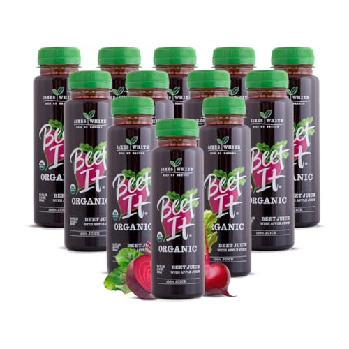 BEET IT Organic Beet Juice, 8.5 Ounce (Pack of 12) GMO-Free 100% Natural Beet Juice Organic - Gluten Free, No Added Sugar, Not from Concentrate