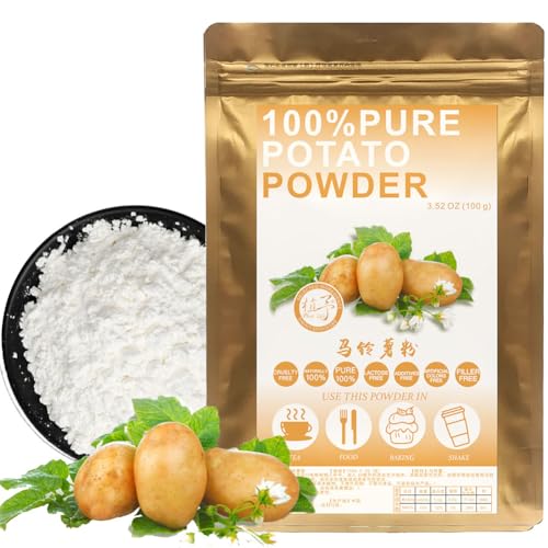 100% Natural Pure Potato Powder 100g/3.52oz 马铃薯粉 almidón de patata, harina de patata con espesante de Pascua para guisos, carnes y salsas sin conservantes