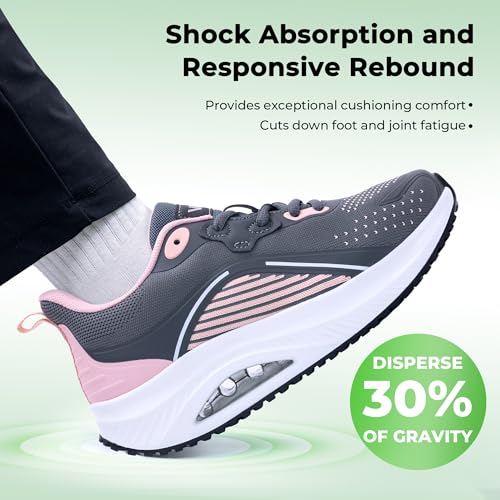 Image of Womens Walking Shoes Arch Support Plantar Fasciitis Shoes Orthotic Tennis Sneakers for Foot Pain Relief