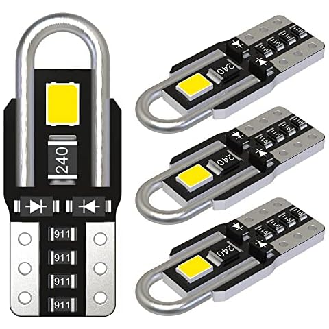 AGLINT T10 LED Bulb CANBUS Error Free W5W 501 194 2825 168 Wedge 12V Replacement Bulbs for Car Interior Dome Map Door Trunk Side Marker Courtesy Number Plate Lights 6000K Xenon White (4) Cover