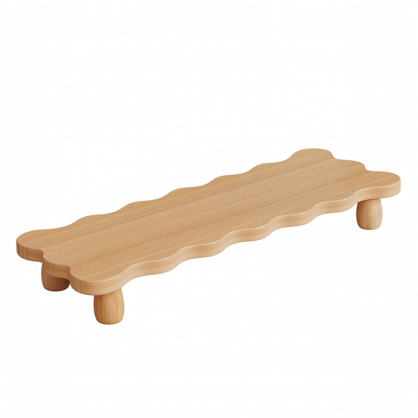 Rialzo da Scrivania a Forma di Linee Morbide Salvaspazio Supporto Ergonomico Arredo per Professionisti , 60 X 20 Cm