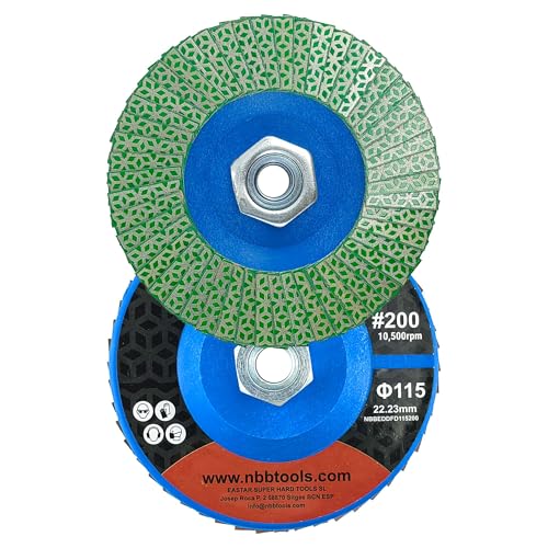 NBB - Ruota a lame diamantate, disco mola diamantata, lama di taglio, smerigliatura, levigatura, lucidatura per ceramica, gres, porcellana, pietra, granito, piastrelle, M14 flangia per smerigliatrice