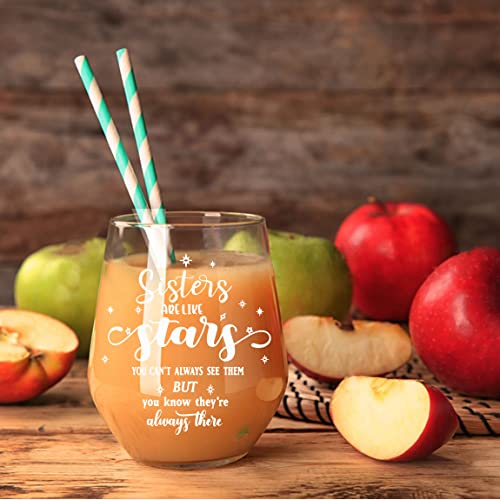 Hayoou Sister Gifts From Sisters Christmas,Gifts For Sister -Funny Birthday,Valentine's Day,Mothers Day Gifts For Sister 15Oz Wine Glass #TOP1