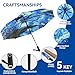 Ucrinei Van Gogh umbrella, Pretty Umbrellas for Women and men, Ladies Umbrellas for Rain, Automatic Folding Umbrellas Open Close (Starry Night)