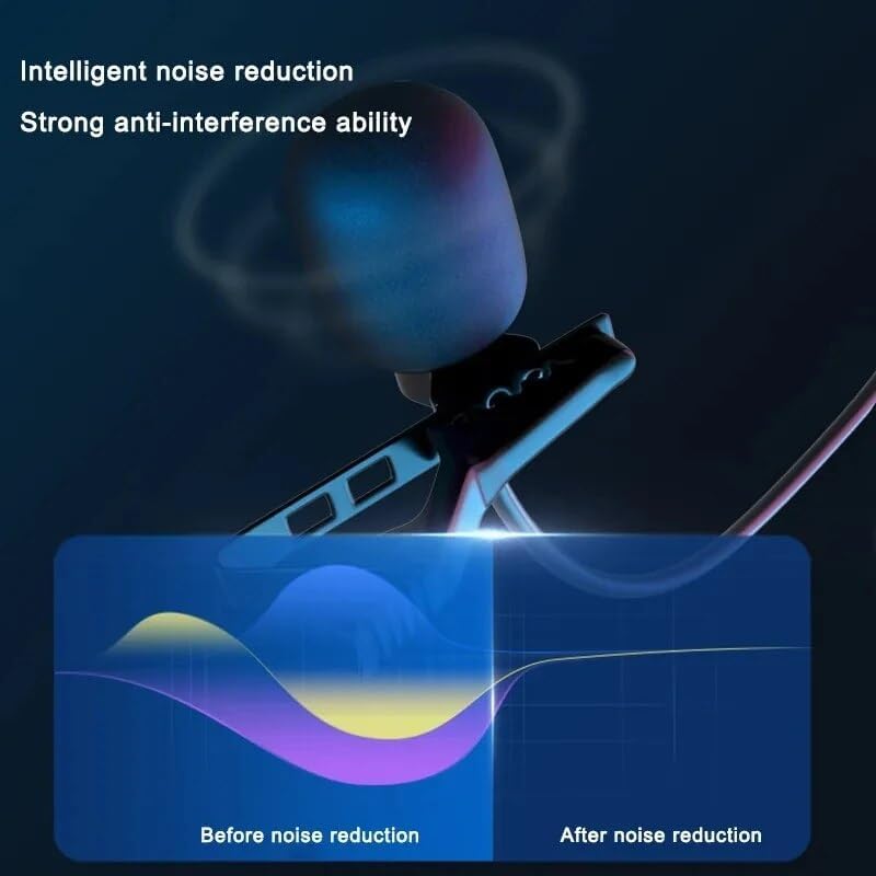 Image of LOVESIDE 3.5mm Clip-On Lapel Microphone, Wired Lavalier Collar Mic for Clear Voice Recording, YouTube, Vlogging, Interviews, Online Classes, Smartphones, PC & Laptop