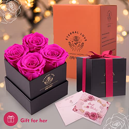 Impouo Geconserveerde roos, cadeaus voor haar, verjaardagscadeaus voor vrouwen, cadeaus voor mama, vriendin, vrouw, oma, Kerstmis, verjaardag, Valentijnsdag - Image 7