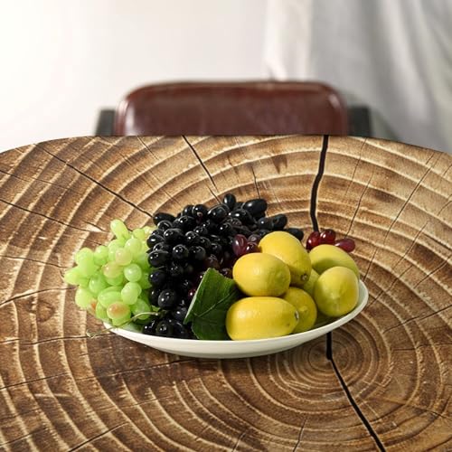 Nappe texturée à grain de bois en lin lavable, idéale pour intérieur et extérieur - 6