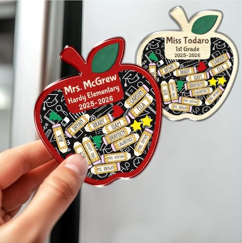 Imán decorativo rectangular personalizado para maestro miniatura 2