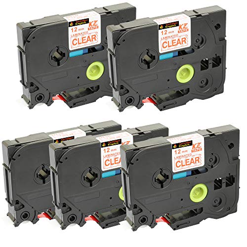 5 x Nastro laminato Compatibile per Brother