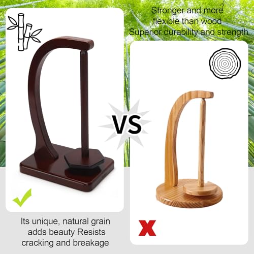 Image of Yarn Holder for Crocheting and Knitting - Magnetic Wooden Yarn Holder Spinner, Ideal for Crochet Accessories, Knitting Accessories, Cool Gifts for Crocheters and Knitting Lovers （Burgundy）