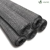 VOUNOT Ogrodzenie z siatki sześciokątnej, siatka druciana, druciana, drut dla królików, drut dla kur, szerokość oczek 13 mm, wysokość 100 cm, długość 25 m, powłoka PCW, kolor szary