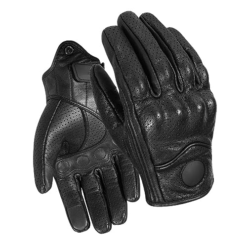 Gants de moto en peau de mouton confortables et respirants pour cyclisme