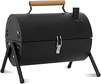 Vista 1 de Ergocar Parrilla de barbacoa, parrilla de barbacoa de mesa 2 en 1, barbacoa de hierro portátil con bandeja para hornear, parrilla de carbón