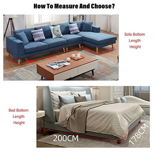 Barrera de sofá para mascotas, parachoques deflector de cama plástico para perros y gatos 6