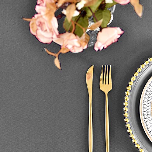 Kaipho Grey Square Tablecloth Waterproof Stain Resistant Wrinkle Free Table Cloth 210Gsm Polyester Wipeable Table Cover For Party, Banquet, Indoor And Outdoor Use - Rectangle/Rectangular 60 X 60 Inch #TOP6