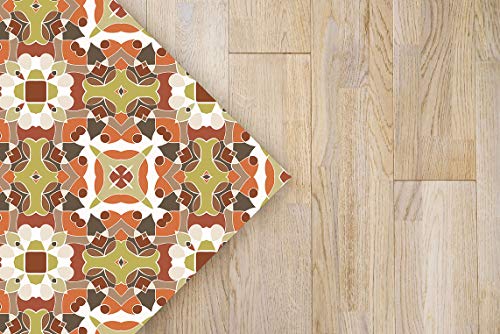 Tappeto Vinile Idraulico Orientale Arancia 60x250