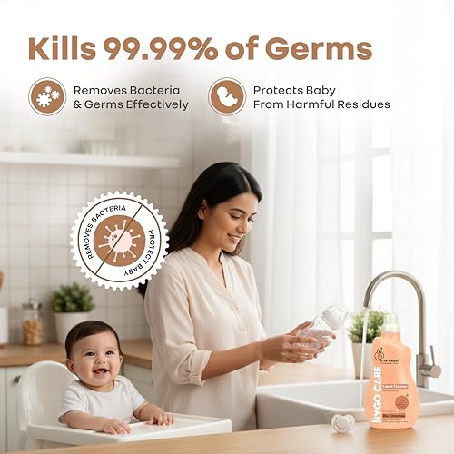 Image of R for Rabbit Hygocare 1000 ml Baby Liquid Cleanser for Washing Toys|Nipples Powered by Bio Enzymes Residue Free Anti Bacterial