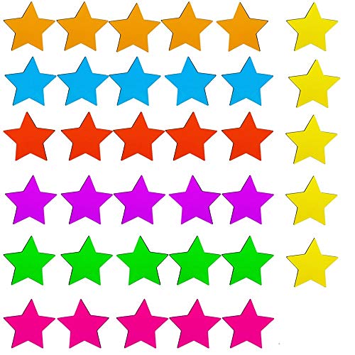 Imanes decorativos estrellas 35 piezas colores variados