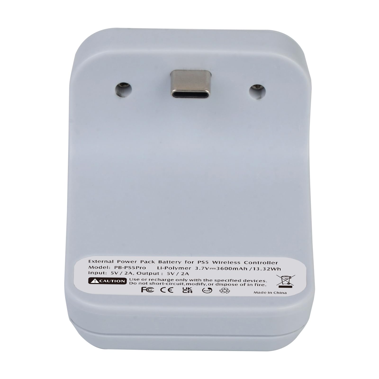 PS5 Chargeur de manette sans fil 3600 mAh pour manette PlayStation 5 avec câble USB de type C