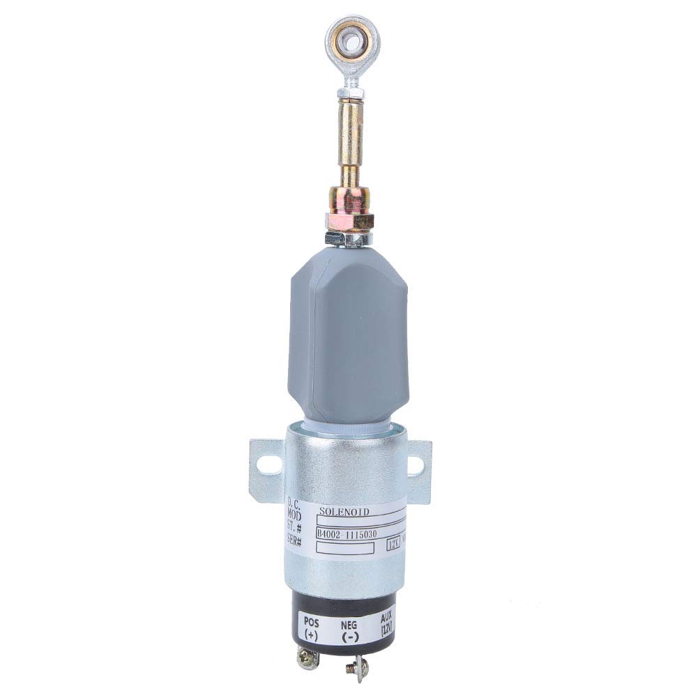 Solenoide de Apagado de Combustible, Voltaje 12V B4002-1115030 Válvula Solenoide de Apagado de Combustible Accesorios para Excavadora