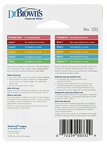 Dr. Brown's 2pk Level 3 Standard Nipple, 6-9 Months