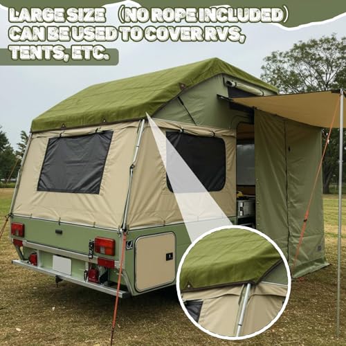 Image of Kingdder 1 Pcs Heavy Duty Emergency Blankets for Survival Camping Blanket Insulated Tarp 8.5 ft x 12 ft Outdoor Waterproof Thermal Reflective Tarp Tent Insulation for Camp Hiking Picnic