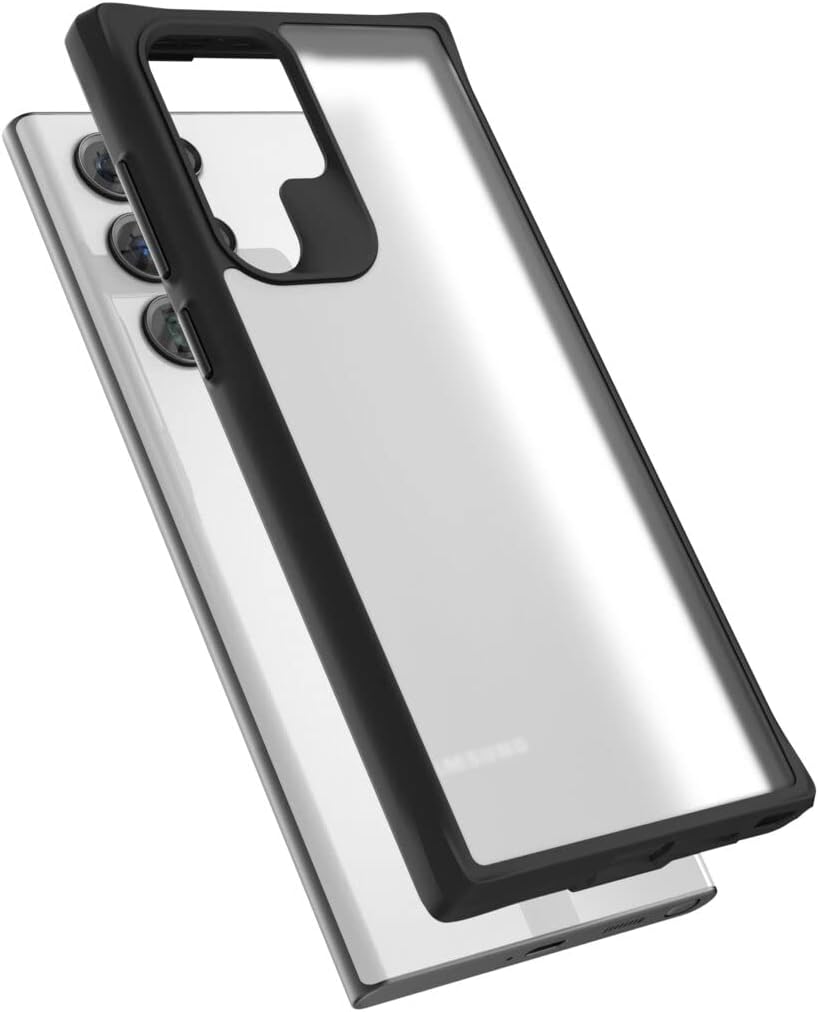 Encased Glacier-Clip Series for Samsung Galaxy S22 Ultra Case with Belt Clip Holster - Transparent Grip Cover Matte/Frost (S22-ULTRA 6.8") - Image 2