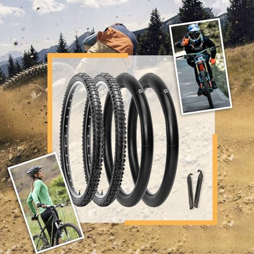 Hycline Mountain Bike Tires Set: 2-Pack 20/24/26×1.95 Inch