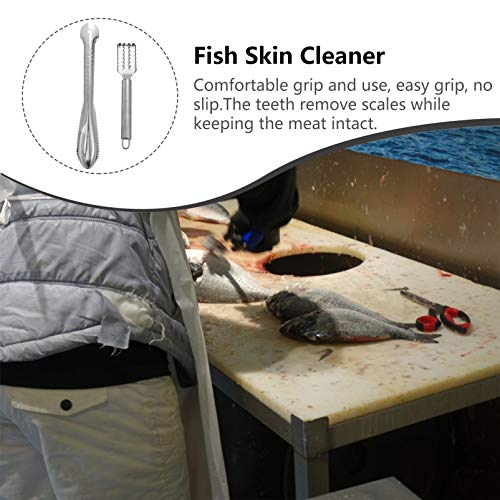 Hemoton 2Pcs Escamador de Peixe Mais Rápido Faca de Marisco Dente de Serra Ferramenta de Cozinha Lim