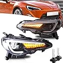 VLAND Scheinwerfer Kompatibel für GT86 & Subaru BRZ 2013-2020/FR-S 2013-2016, Kein E-Prüfzeichen, 1 Satz (Regulär +D2H)
