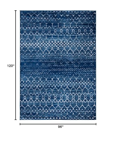 SAFAVIEH Tapete 8x10 Blue Ivory Boho Marroquí miniatura 2