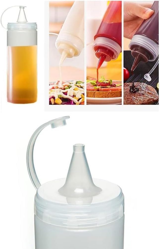 Orret Home 2 Adet Sos Şişesi 700 Ml Plastik Yağlık Sirkelik Ketçap Mayonez Sızdırmaz Sosluk Yağdanlık,BPA İçermez (Şeffaf)