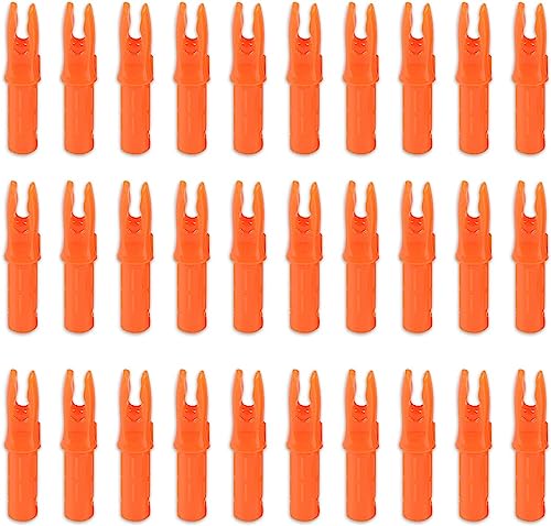 ELONG OUTDOOR 30Pcs Arc Flèche Nock, Portable Arc Flèche Encoche Insert Queue Tir À l'arc Accessoire pour 6mm Shaftment, Accessoires de tir à la Chasse