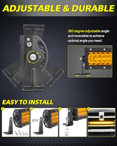 Image of 30 Inch Amber LED Light Bar 230W Combo Quad Row Off Road Light
