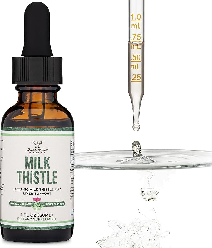 Evorina Milk Thistle Supplement - Organic Milk Thistle Liver Detox Drops 1 FL OZ - 30 Servings (Vegan Safe, Non-GMO, Gluten Free) Perfect Addition to Tea by Double Wood | High Strength Herbal Supplement | Clean Label Ayurvedic Wellness-image-11